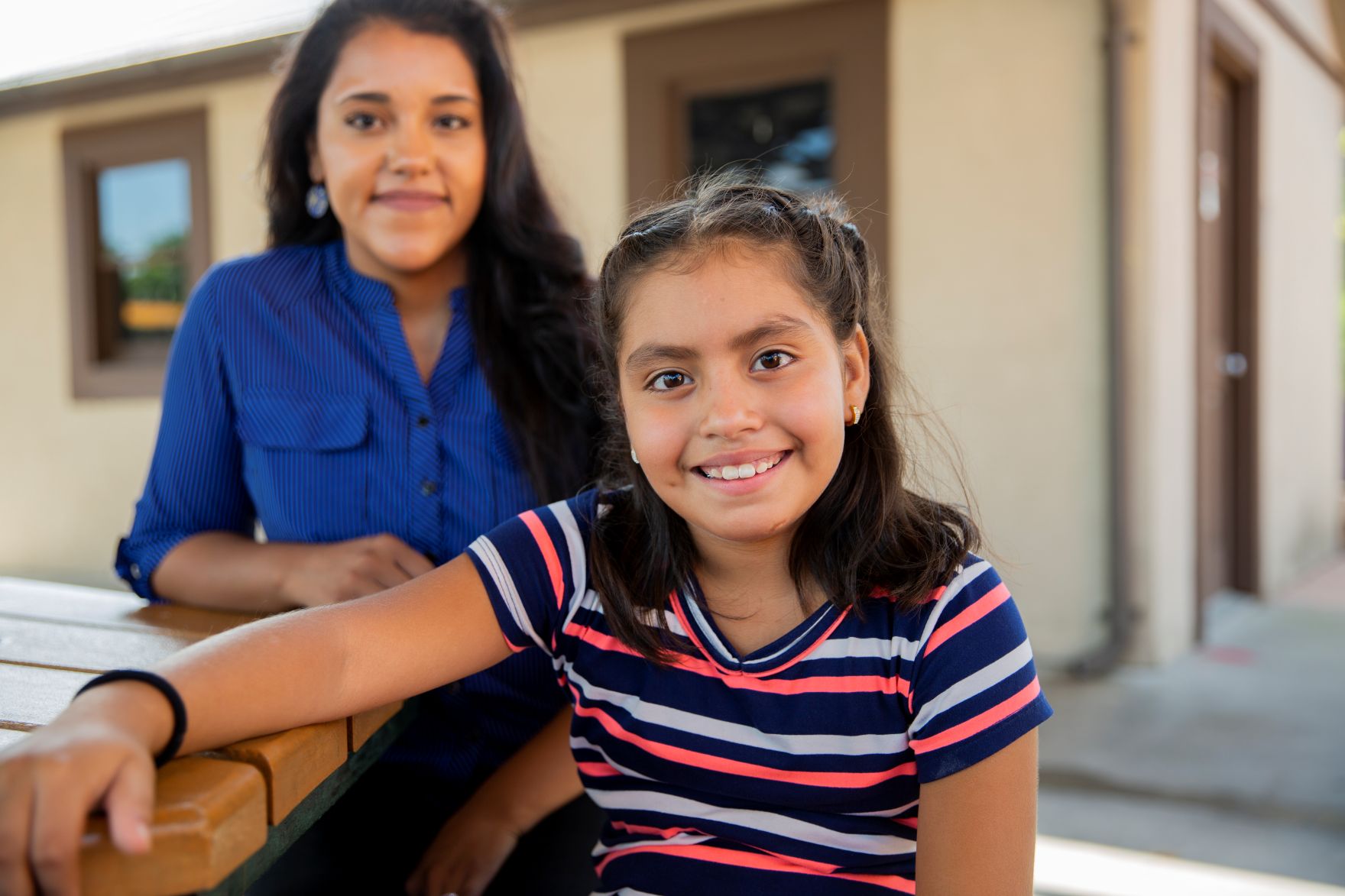 Big Sister and Little smiling