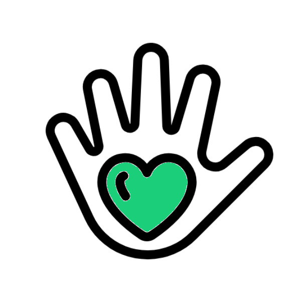 hand with heart in center