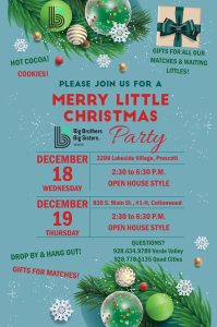 Christmas party open house flyer